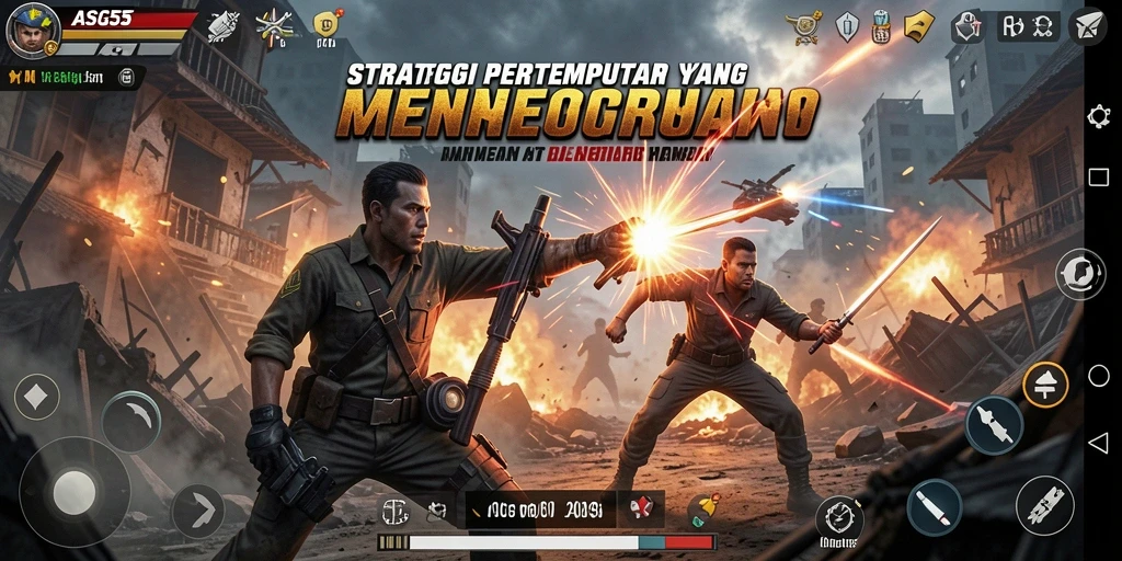 Tampilan gameplay ASG55 dengan pertempuran strategi yang menegangkan.