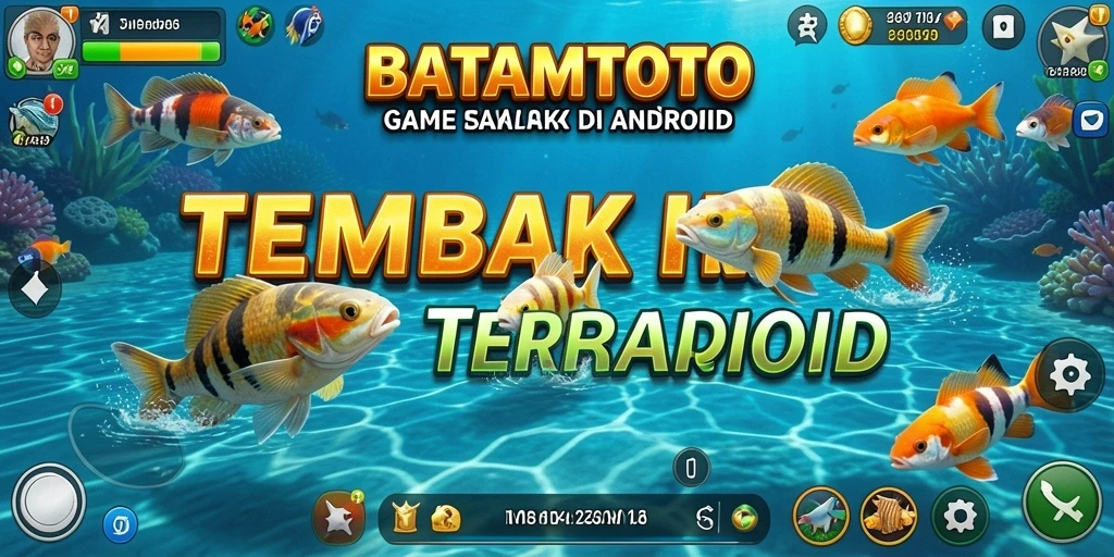 Screenshot gameplay BATAMTOTO menampilkan aksi seru menembak ikan.