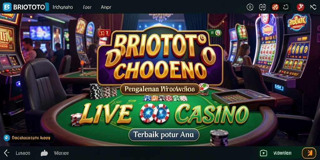 Tampilan screenshot BRIOTOTO menunjukkan dealer langsung yang siap bermain.