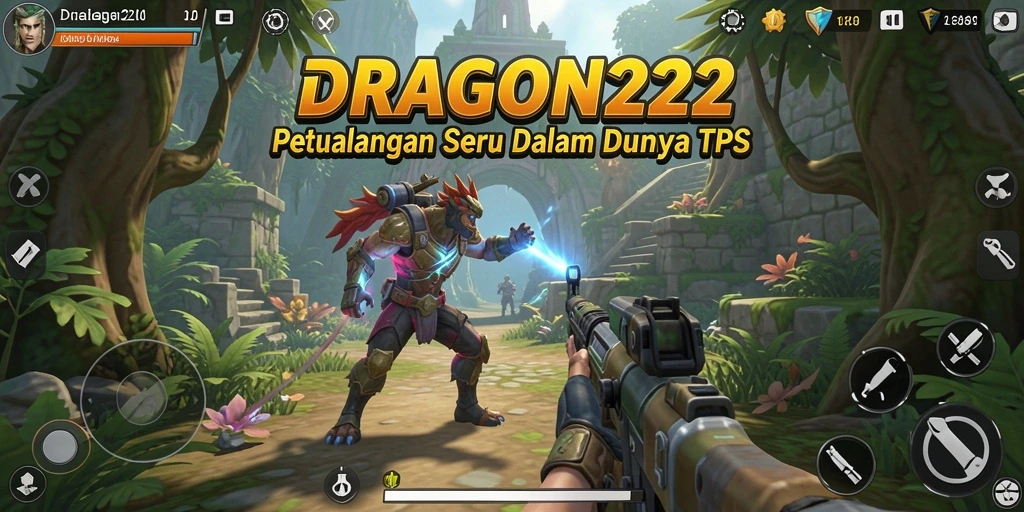 Tampilan gameplay seru DRAGON222 dalam aksi TPS.
