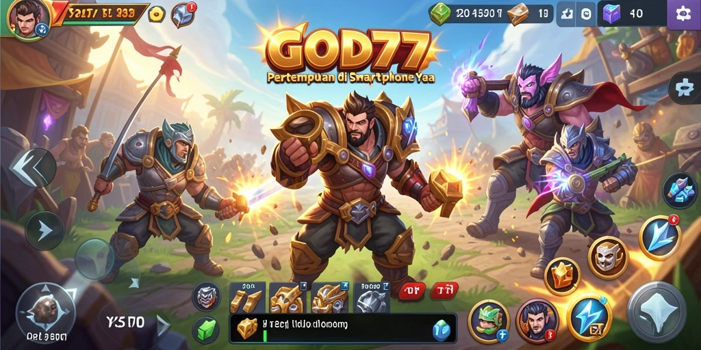 Screenshot gameplay GOD77 menampilkan aksi Battle Royale yang intens.