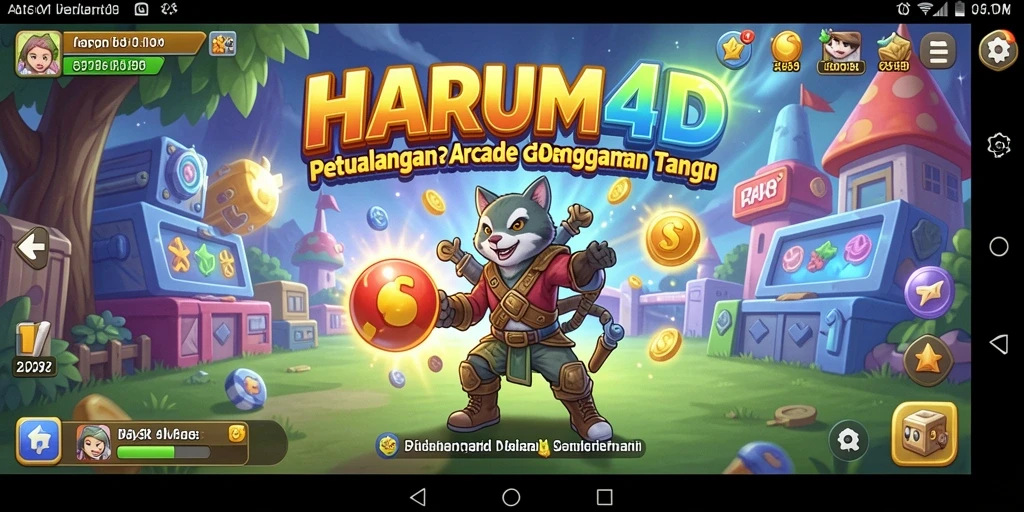 Tangkapan layar <strong>HARUM4D</strong> yang menampilkan aksi gameplay Arcade yang mendebarkan.