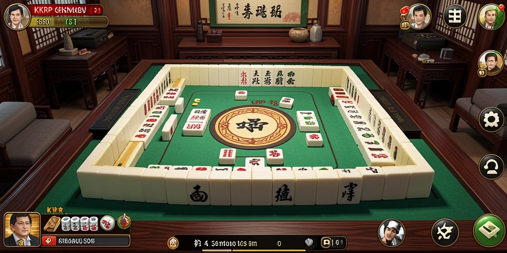 Tampilan gameplay Mahjong yang menarik dan penuh warna.