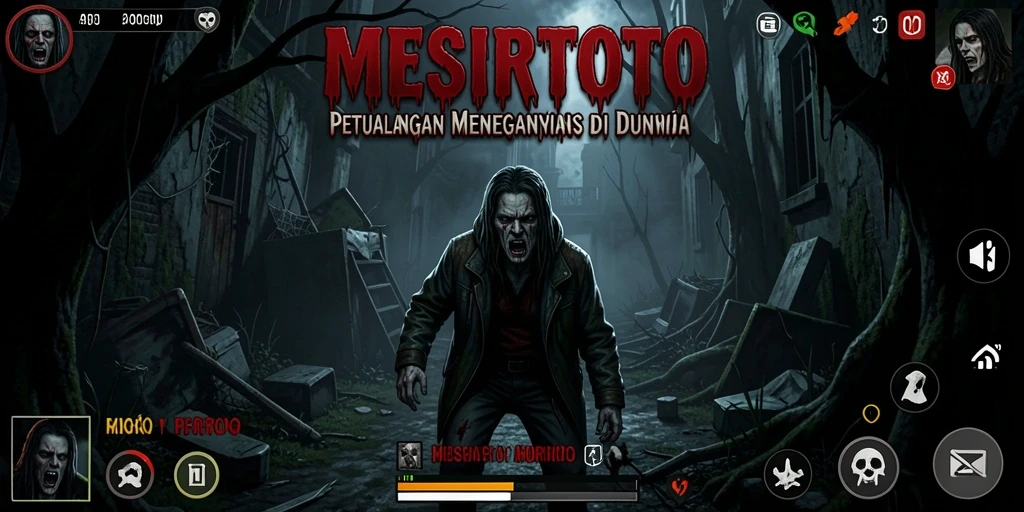 Screenshot menunjukkan momen menegangkan di dalam game horror.