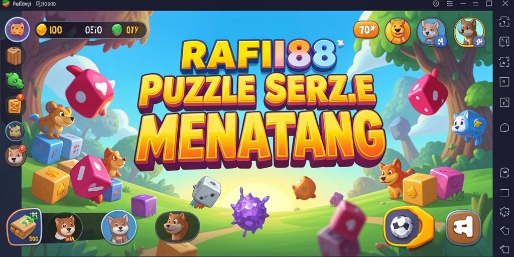 Screenshot menunjukkan tampilan menarik dari gameplay puzzle RAFI88.