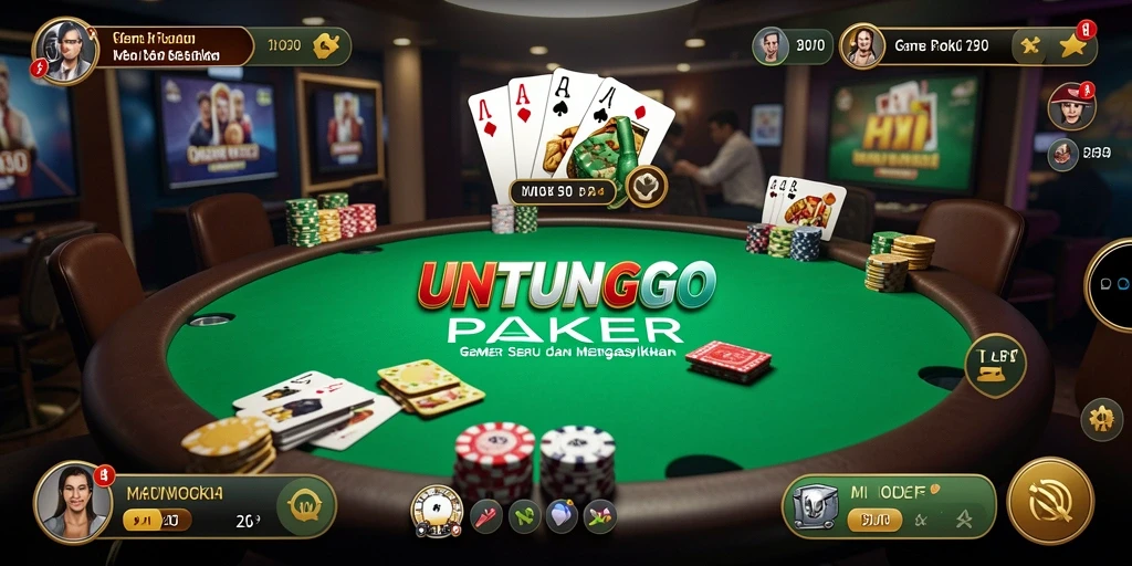Gameplay poker yang seru dan menegangkan di UNTUNGGO.