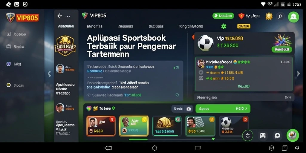 Tampilan gameplay interaktif dari aplikasi Sportsbook VIP805.