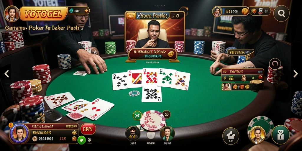 Tampilan gameplay seru dalam aplikasi Poker YOTOGEL.