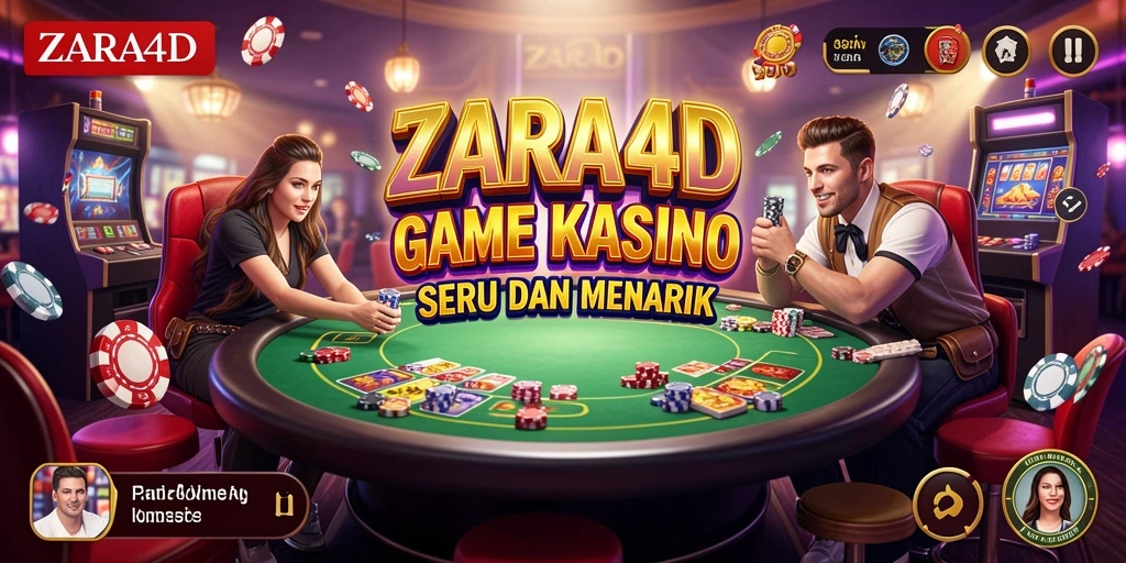 Screenshot utama ZARA4D menampilkan gameplay Kasino yang mendebarkan.