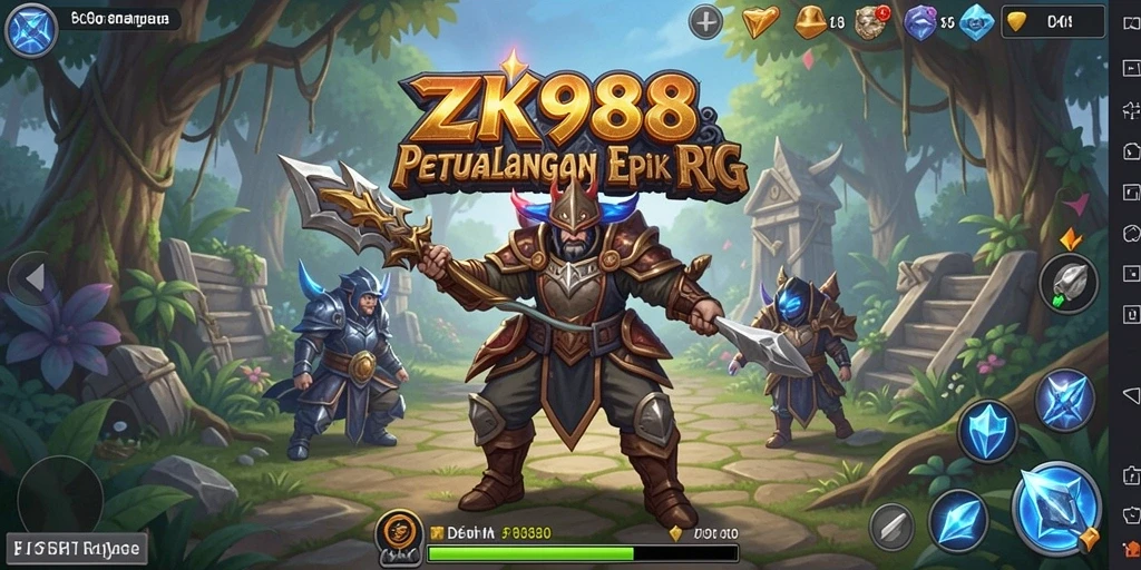 Tampilan gameplay ZK988 yang menampilkan pertarungan seru dan karakter yang kaya.