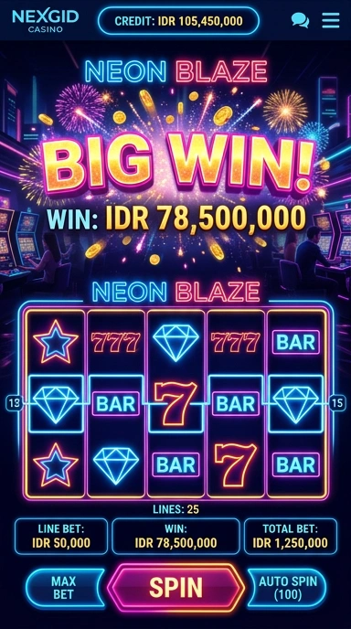 Tangkapan layar antarmuka pengguna dari aplikasi nexgid.